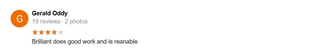 4 Star Review. Brilliant does good work and is reanable